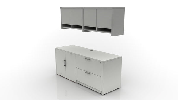 Load image into Gallery viewer, Pivit Storage Credenza Bundle with Overhead Cabinets
