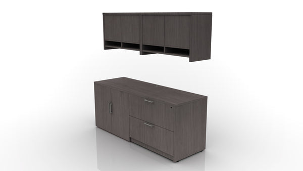 Load image into Gallery viewer, Pivit Storage Credenza Bundle with Overhead Cabinets
