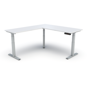 Rizer Height Adjustable L Desk with Cable Management