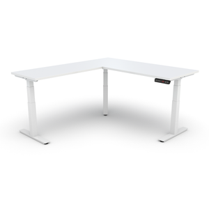 Rizer Height Adjustable L Desk with Cable Management